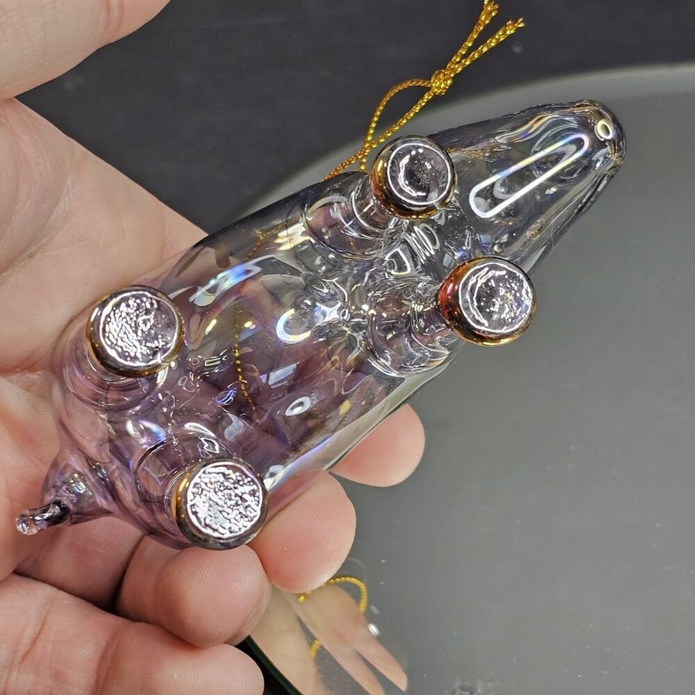 Christmas Ornament Rhino Rhinoceros Figurine Blown Glass Handmade Germany - Picture 7 of 13